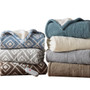 Sharper Image Amira Blue Geo Dream Soft Heated Throw