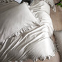 Dolce Mela Alexander Ruffled Bedding Cotton Duvet Cover Set