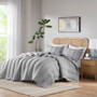 Urban Habitat Dune Gray Poly Gauze Quilt Set