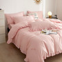 Dolce Mela Ruffled Bedding Cotton Duvet Cover Set DM808