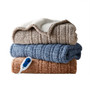 True North by Sleep Philosophy Marbled Sherpa Blue Heated Throw