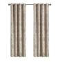 SunSmart Amelia Champagne Knitted Jacquard Paisley Total Blackout Grommet Top Curtain Panel