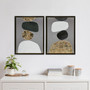 INK+IVY Neutral Stones Black Figural 2-piece Framed Canvas Wall Art Set