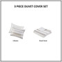 Madison Park Langley Neutral 3 Piece Clipped Jacquard  Duvet Cover Set