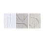 Martha Stewart Elements Neutral Geometric MDF Wood Carved Wall Decor 3 Piece Set