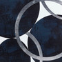 INK+IVY Celestial Orbit Navy Navy Silver Foil Abstract 2-piece Canvas Wall Art Set