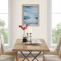 Madison Park Sparkling Sea Blue Framed Glass and Single Matted Abstract Landscape Coastal Wall Art