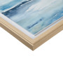 Madison Park Sparkling Sea Blue Framed Glass and Single Matted Abstract Landscape Coastal Wall Art