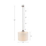 INK+IVY Pacific Plated Nickel Metal Pendant with Drum Shade