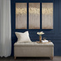 Madison Park Sandy Forest Taupe Gold Foil Abstract 3-piece Canvas Wall Art Set