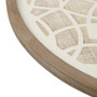 Madison Park Leah Natural/White Round Two-tone Medallion Wall Decor