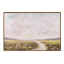 Madison Park Peaceful River Green Multi Hand Embellished Framed Canvas Abstract Landscape Wall Art