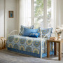 Madison Park Tangiers Blue 6 Piece Reversible Daybed Cover Set