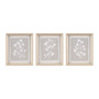 Madison Park Fair Florets Beige 3-piece Framed Glass Wall Art Set