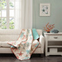 Madison Park Pebble Beach Coral Oversized Cotton Quilted Throw