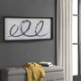 Madison Park Abstract Ambit Black Framed Glass Wall Art