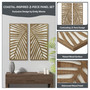 Madison Park Birch Palms Dark Brown Two-tone 2-piece Wood Panel Wall Decor Set
