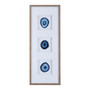 Madison Park Blue Agate Trio Blue Real Stone Framed Glass and Double Matted Wall Art