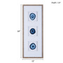 Madison Park Blue Agate Trio Blue Real Stone Framed Glass and Double Matted Wall Art