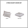 Madison Park Taylor Natural 3 Piece Clipped Jacquard Duvet Cover Set