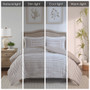 Madison Park Taylor Natural 3 Piece Clipped Jacquard Duvet Cover Set