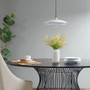 INK+IVY saben Gold/White 2-Tier Layered Shade Pendant