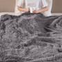Madison Park Haven Grey Faux Fur Throw 50x60"