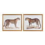 Madison Park The Duel Multi Cheetah Framed Graphic Wall Decor 2 Piece set