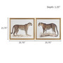 Madison Park The Duel Multi Cheetah Framed Graphic Wall Decor 2 Piece set