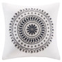 INK+IVY Fleur Navy Embroidered Square Pillow