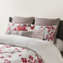 N Natori Cherry Blossom Red Square Pillow N Natori Cherry Blossom Red Square Pillow