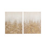 Madison Park Golden Glimmer Gold Heavily Embellished 2-piece Canvas Wall Art Set