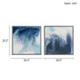 Madison Park Blue Lagoon 2 Blue Abstract 2-piece Framed Canvas Wall Art Set