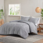 Urban Habitat Bentley Grey-Blue 3 Piece Matelasse Jacquard Comforter Set