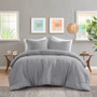 Urban Habitat Bentley Grey-Blue 3 Piece Matelasse Jacquard Comforter Set