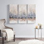 Madison Park Twilight Mystere Blush/Grey Hand Embellished 3-Piece Canvas Wall Art Set