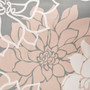Madison Park Lola Grey/Peach 100% Cotton  Floral Printed Shower Curtain