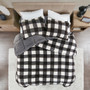 True North by Sleep Philosophy Brooks Ivory/Black Print Sherpa Down Alternative Comforter Set