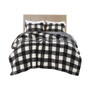True North by Sleep Philosophy Brooks Ivory/Black Print Sherpa Down Alternative Comforter Set