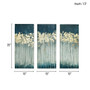 Madison Park Midnight Forest Teal Gold Foil Abstract 3-piece Canvas Wall Art Set