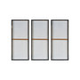 Madison Park Midnight Forest Teal Gold Foil Abstract 3-piece Canvas Wall Art Set