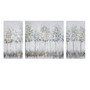 Madison Park Blue Midst Forest Blue Multi Gold Foil Triptych 3-piece Canvas Wall Art Set