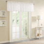 Madison Park Gemma White Sheer Embroidered Window Valance