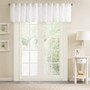 Madison Park Gemma White Sheer Embroidered Window Valance