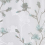 Madison Park Magnolia Aqua Floral Printed Burnout Shower Curtain