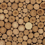 INK+IVY Topi Natural Natural Wood Slice Mosaic Wall Decor