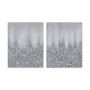 Madison Park Silver Glimmer Silver Heavily Embellished 2-piece Canvas Wall Art Set
