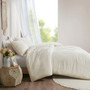 Madison Park Margot Off-White 3 Piece Cotton Comforter Set