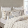 INK+IVY Bea Ivory Embroidered Cotton Oblong Pillow with Tassels