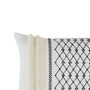 INK+IVY Bea Ivory Embroidered Cotton Oblong Pillow with Tassels
